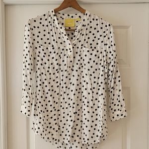 Anthro  Maeve ink dot top